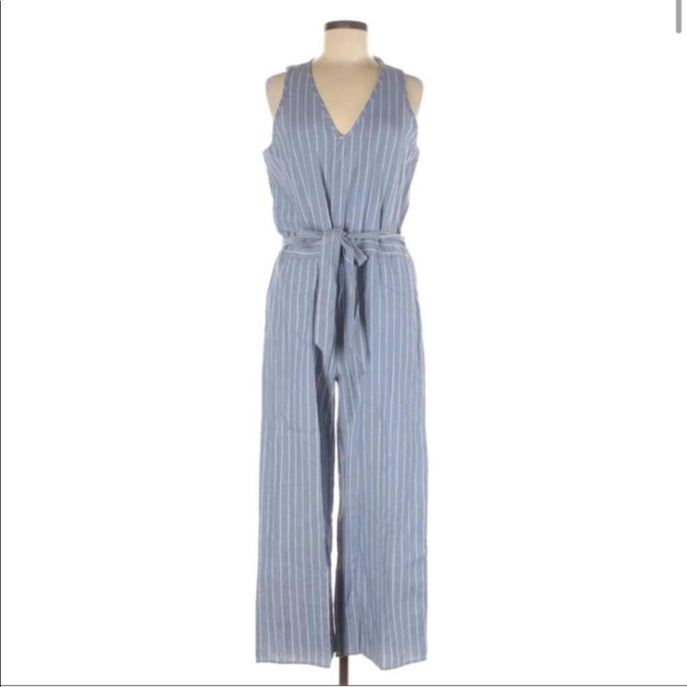 Blue and White Jumpsuit